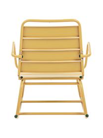 Sedia a dondolo da giardino Lillian, Acciaio verniciato a polvere, Giallo ocra, Larg. 63 x Alt. 74 cm