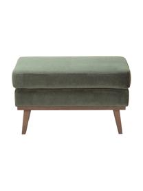 Tabouret/repose-pieds velours vert Alva, Olive