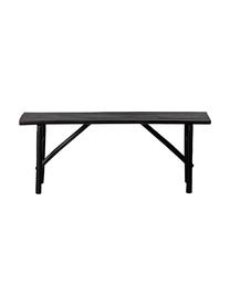 Banc en bambou noir Mandisa, Bambou, laqué, Noir, larg. 120 x haut. 58 cm