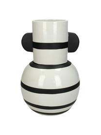 Vase moderne en grès cérame Amola, Blanc, noir