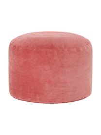 Pouf en velours côtelé Cordone, Rose