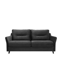 Sofa rozkładana z aksamitu Loft (3-osobowa), Tapicerka: 100% aksamit poliestrowy, Nogi: metal lakierowany, Ciemny szary, S 191 x G 100 cm