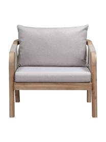 Garten-Lounge-Set Lu aus Akazienholz, 4-tlg., Gestell: Massives Akazienholz, Grau, Akazienholz, B 143 x T 72 cm