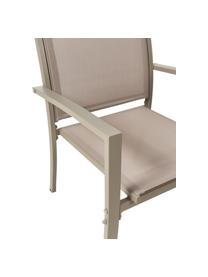 Set lounge para exterior Trent, 4 pzas., Estructura: aluminio con pintura en p, Asiento: tela, Tablero: vidrio, Beige, Set de diferentes tamaños
