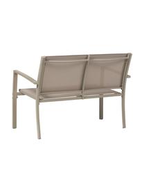 Set lounge para exterior Trent, 4 pzas., Estructura: aluminio con pintura en p, Asiento: tela, Tablero: vidrio, Beige, Set de diferentes tamaños