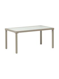 Set lounge para exterior Trent, 4 pzas., Estructura: aluminio con pintura en p, Asiento: tela, Tablero: vidrio, Beige, Set de diferentes tamaños