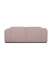 Ecksofa Melva (3-Sitzer) in Rosa, Bezug: Polyester Der hochwertige, Gestell: Massives Kiefernholz, Spa, Füße: Kiefernholz Die Füße befi, Webstoff Rosa, B 240 x T 144 cm