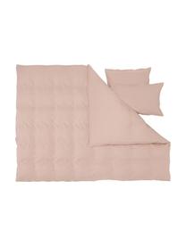 Biancheria da letto in lino lavato rosa Nature, Mezzo lino
(52% lino, 48% cotone)

Densità dei fili 108 TC, qualità standard

Il mezzo lino offre una sensazione piacevole e ha un naturale aspetto sgualcito, che viene esaltato dall'effetto stonewash. Assorbe fino al 35% di umidità, si asciuga molto rapidamente e ha un effetto piacevolmente rinfrescante nelle notti d'estate. L'elevata resistenza allo strappo rende il mezzo lino resistente all'abrasione e all'usura, Rosa cipria, Larg. 155 x Lung. 200 cm