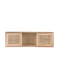 Półka ścienna z drewna Cayetana, Korpus: płyta pilśniowa średniej , Drewno naturalne, S 81 x G 18 cm