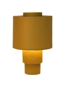 Dimmbare Tischlampe Toves, Lampenschirm: Polyresin, Gesso, Lampenfuß: Polyresin, Gesso, Senfgelb, Ø 33 x H 51 cm