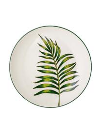 Assiette plate Moana, Vert, blanc