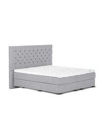 Lit Boxspring matelassé Premium Pheobe, Gris