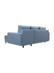 Sofá cama rinconero Vinci, con espacio de almacenamiento, Tapizado: 100% poliéster, Azul, An 231 x F 146 cm