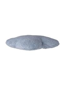 Cuscino morbido in cotone fatto a mano Nuvola, Custodia: 97% cotone, 3% fibra sint, Azzurro, Larg. 52 x Lung. 42 cm