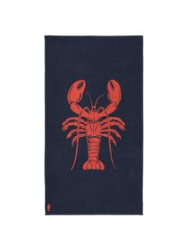 Fouta de plage Lobster, 100 % velours (coton)
Grammage intermédiaire du tissu, 420 g/m², Bleu foncé, orange, larg. 100 x long. 180 cm