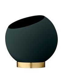 Übertopf Globe, Übertopf: Metall, pulverbeschichtet, Dunkelgrün, Ø 21 x H 19 cm