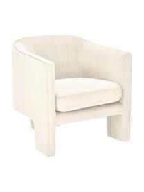 Fauteuil cocktail en velours Emilie, Beige