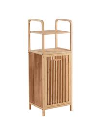 Wäschekorb Clever mit Regal aus naturbelassenem Bambus-Holz, Bambus-Holz, Beige, B 40 x H 110 cm