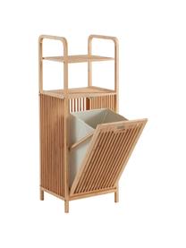 Wasmand Clever met plank van natuurlijk bamboehout, Bamboe-hout, Beige, B 40 cm x H 110 cm