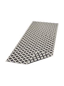 Alfombra reversible de interior/exterior Nizza, Negro, crema, An 80 x L 250 cm