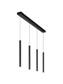 Große dimmbare LED-Pendelleuchte Lorenz in Schwarz, Baldachin: Aluminium, beschichtet, Schwarz, B 120 x H 50 cm