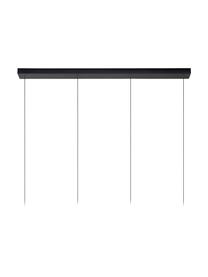 Große dimmbare LED-Pendelleuchte Lorenz in Schwarz, Baldachin: Aluminium, beschichtet, Schwarz, B 120 x H 50 cm