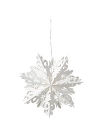 Ciondolo deco a LED Abisko, Carta, Bianco, Ø 25 cm