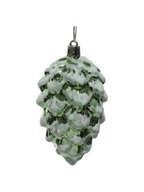 Ciondolo albero di Natale Zapfen 4 pz, Verde, bianco, Ø 5 x Alt. 9 cm