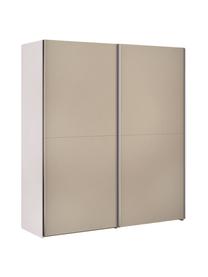 Schuifdeurkast Oliver met 2 deuren, inclusief montageservice, Frame: panelen op houtbasis, gel, Beige, 202 x 225 cm