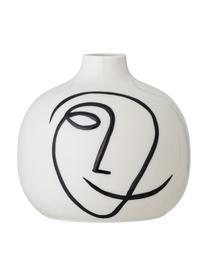 Vaso decorativo in gres Norma, Gres, Bianco, Ø 15 x Alt. 14 cm