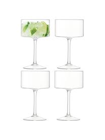 Copas de cóctel de vidrio soplado artesananalmente Otis, 4 uds., Vidrio, Transparente, Ø 10 x Al 16 cm, 280 ml