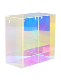 Dúhový nástenný regál zo skla Olli, Akrylové sklo, Priehľadná, dúhová, Š 30 x V 30 cm