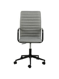 Krzesło biurowe Winslow, obrotowe, Tapicerka: poliuretan, Stelaż: metal malowany proszkowo, Jasny szary, czarny, S 45 x G 58 cm