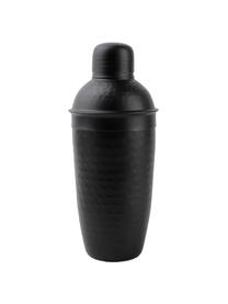 Shaker à cocktail surface martelée Onur, Acier inoxydable, enduit et battu, Noir, Ø 9 x haut. 22 cm