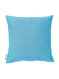 Tweekleurig geweven outdoor kussen St. Maxime, met vulling, Turquoise, zwart, B 47 x L 47 cm