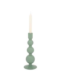 Candelabro Bubbles, Vidrio reciclado, Verde salvia, Ø 14 x Al 34