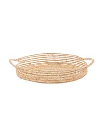 Plateau rond en fibres de palmier Emila, Ø 30 cm, Beige