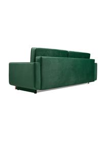 Divano letto 2 posti in tessuto verde con contenitore Tokio, Rivestimento: 100% poliestere, Verde, Larg. 228 x Prof. 89 cm