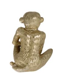 Dekorace Monkey, Polyresin, Zlatá, Š 12 cm, V 15 cm