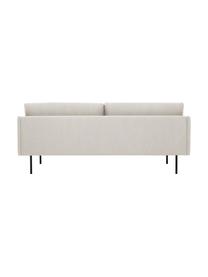 Sofa Moby (2-osobowa), Tapicerka: poliester Dzięki tkaninie, Tapicerka: pianka na zawieszeniu spr, Stelaż: lite drewno sosnowe z cer, Nogi: metal malowany proszkowo, Tkanina w odcieniu złamanej bieli, S 170 x G 95 cm