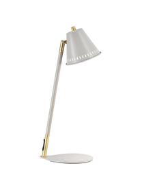 Retro-Schreibtischlampe Pine, Lampenschirm: Metall, Lampenfuß: Metall, Grau, Gold, 15 x 47 cm