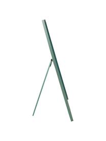 Ronde make-up spiegel Mica met een groene houten lijst, Lijst: gecoat MDF, Groen, B 17 cm x H 20 cm