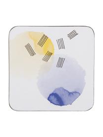 Bunte Untersetzer-Set Watercolour, 6-tlg., Kork, bedruckt, Mehrfarbig, B 11 x T 11 cm