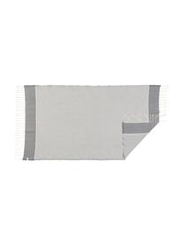 Lot de serviettes de bain légère avec trame Lurex Copenhague, 3 élém., Gris, couleur argentée, blanc, Lot de différentes tailles