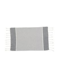 Lot de serviettes de bain légère avec trame Lurex Copenhague, 3 élém., Gris, couleur argentée, blanc, Lot de différentes tailles