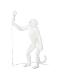 Zewnętrzna lampa stołowa z wtyczką Monkey, Biały, S 46 x W 54 cm