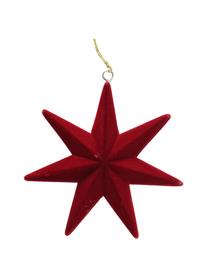 Fluwelen kerstboomhangersset Sabina, 2-delig, Bekleding: fluweel, Frame: MDF, Rood, B 11 cm x H 11 cm