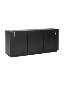 Credenza in finitura di legno di frassino nero Noel, Pannello di fibra a media densità (MDF) con finitura in legno di frassino, Legno, finitura, Larg. 180 x Alt. 79 cm