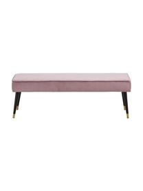 Banco de terciopelo Beverly, Tapizado: terciopelo (poliéster) 50, Estructura: madera de eucalipto, Patas: metal con pintura en polv, Rosa palo, An 140 x Al 46 cm