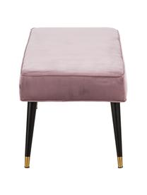 Banco de terciopelo Beverly, Tapizado: terciopelo (poliéster) 50, Estructura: madera de eucalipto, Patas: metal con pintura en polv, Rosa palo, An 140 x Al 46 cm